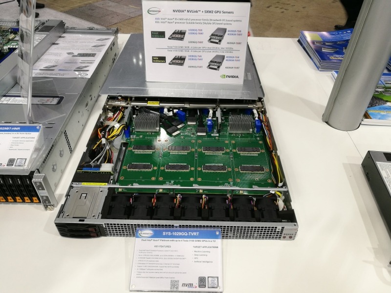 Tesla V100を4基装着できるサーバー、SYS-1029GQ-TVRT