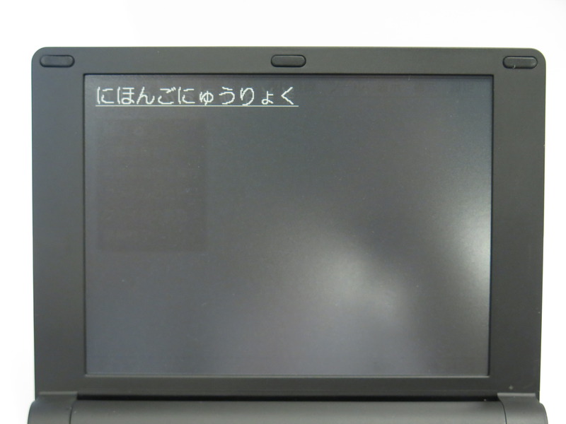 白黒反転表示させた状態