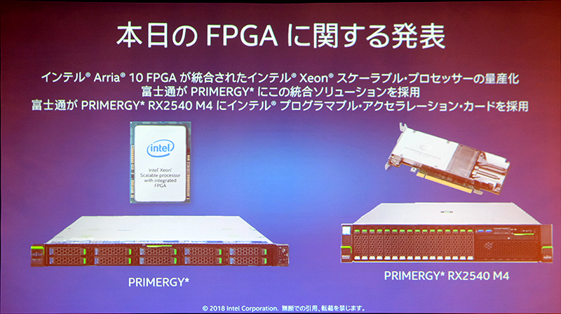 富士通がFPGA統合Xeonを製品に採用