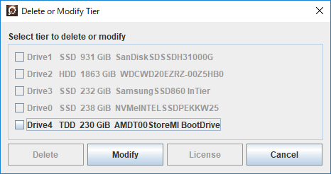 実行中のOSがインストールされている仮想ドライブに対してはDeleteを実行できない。