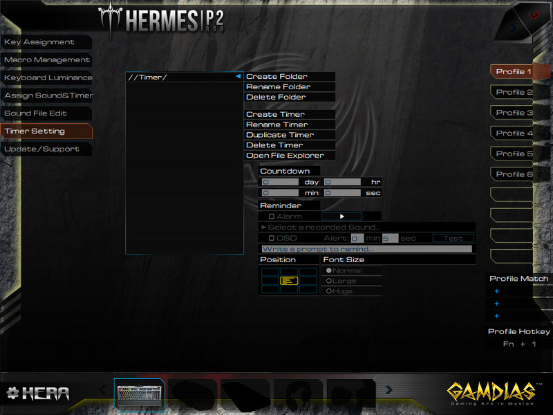タイマーの設定画面。OSDで表示させることもできる