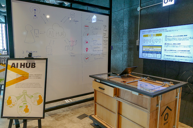 各種技術展示が行なわれている