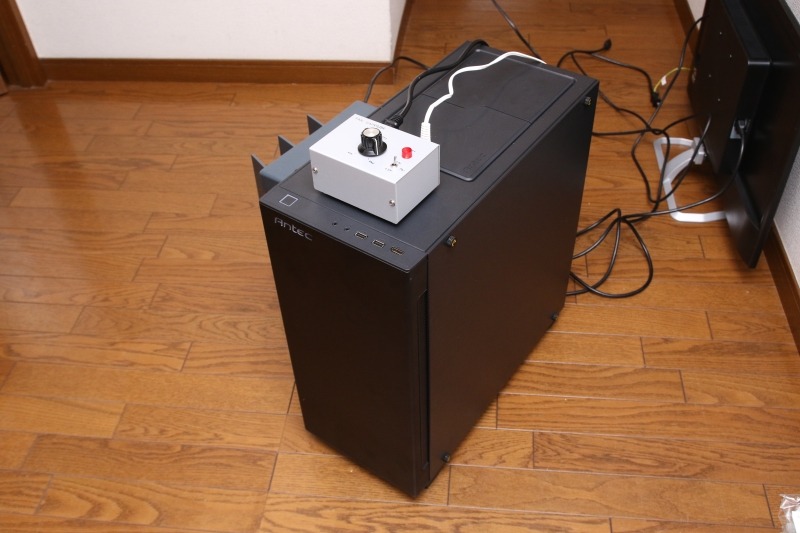 うーん!ファンコンでそんなに回転数下げられず、低気圧の発生は抑えられなかった……