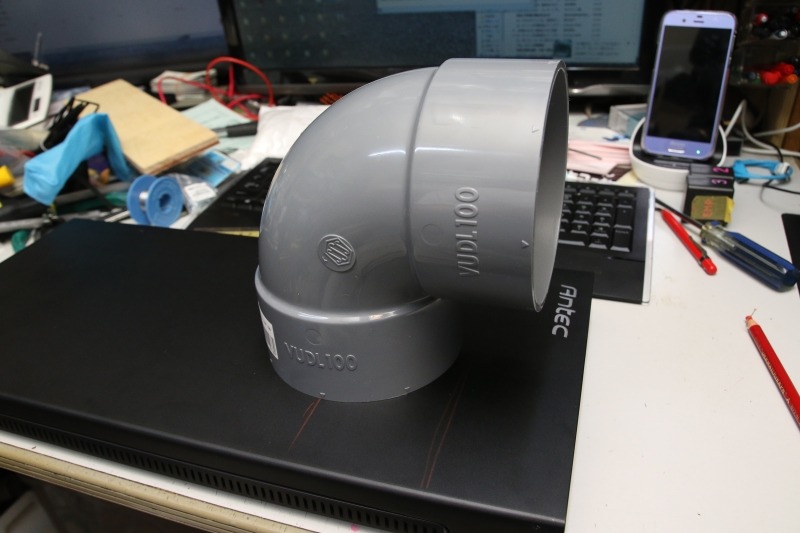 どや!120mmの配水管からグイグイ、空気吸ったるで～!