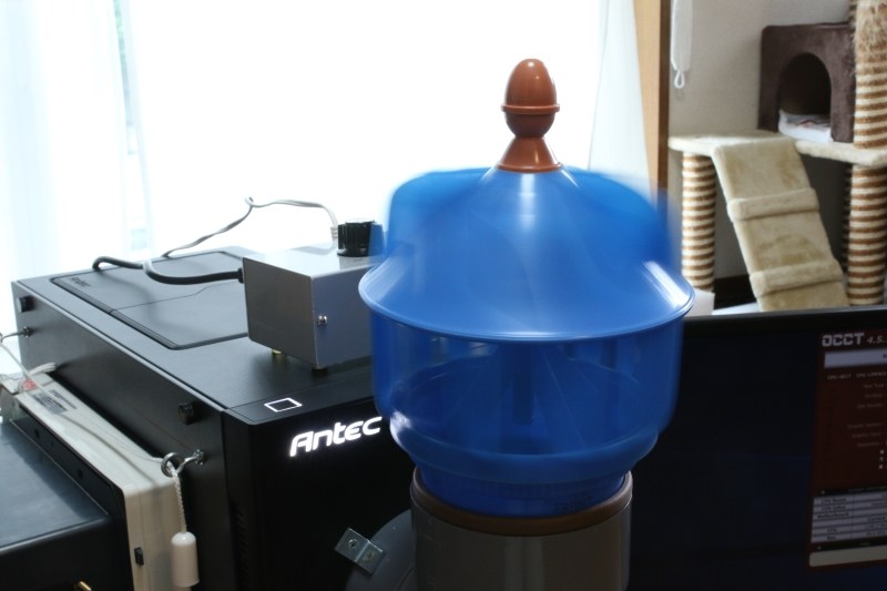 エアが通っている場合は、ベンチレータがクルクル回る