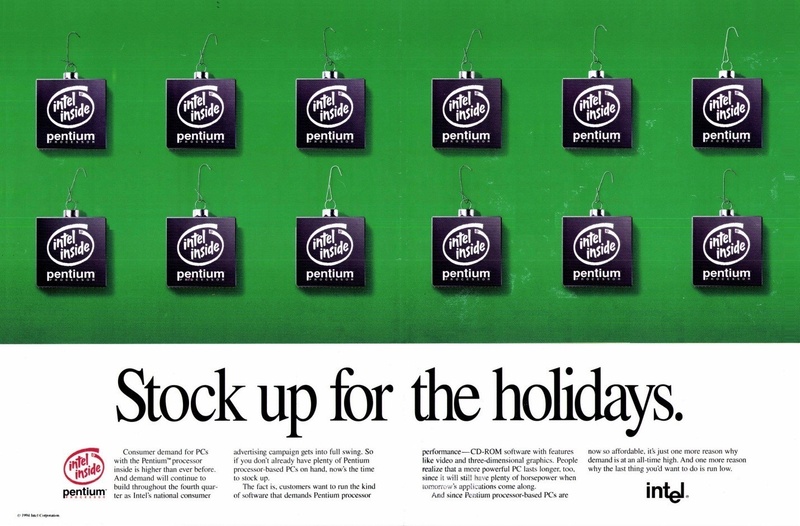 Pentiumプロセッサの宣伝ポスター