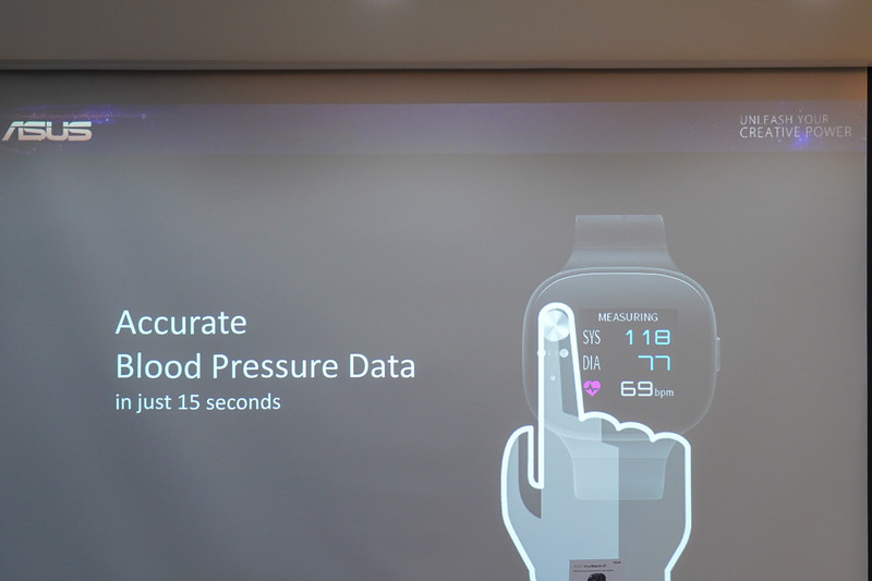 血圧を計測するときはこのようにセンサーの上に指を置く