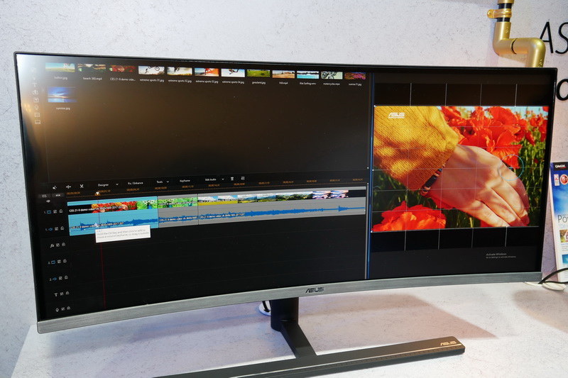 アスペクト比21:9の34型UWQHD(3,440×1,440ドット)IPS液晶を採用