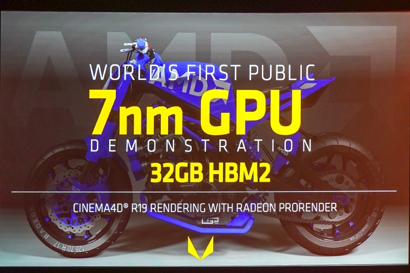 世界初の7nmで製造されるGPUのデモ