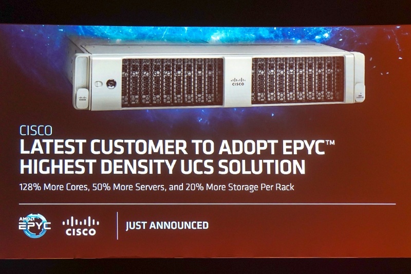 CiscoがEPYCベースのCisco USC (Cisco Unified Computing System)を先週発表