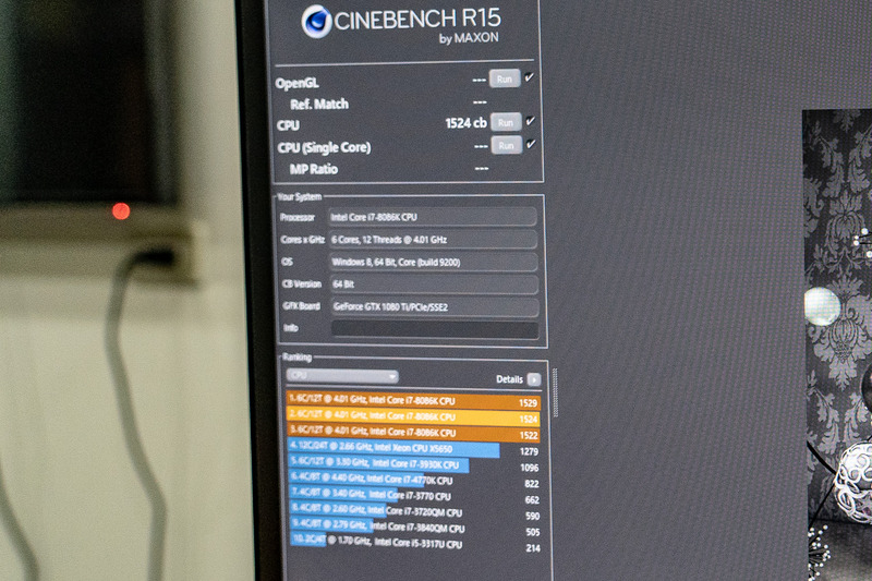 Cinebench R15の結果