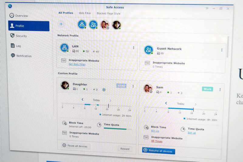 ユーザーごとにアクセス状況を細かくチェックできる。また1日のトータルのアクセス時間を制限するといった設定も可能だ