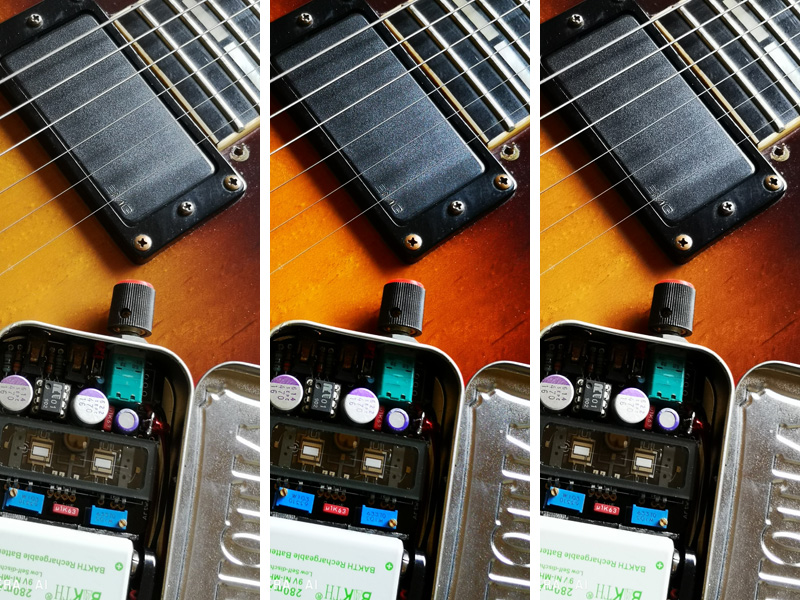 左から標準/鮮明な色/ソフトな色