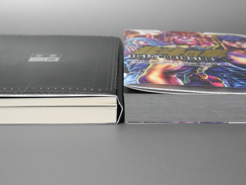 厚みも同等。本棚にまとめて立てても違和感がない。むしろこちらのほうが本体に見えるはずだ