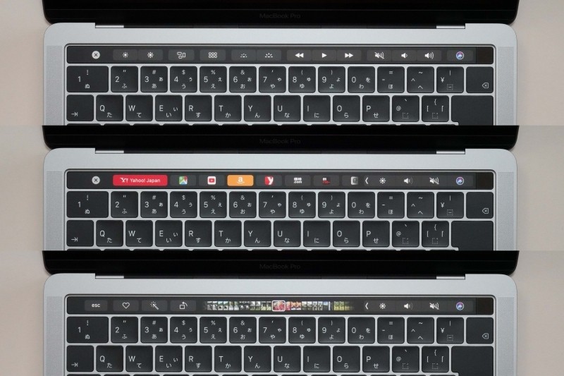 Touch Barはアプリケーションごとに異なるユーザーインターフェイスを表示可能。カスタマイズにも対応する