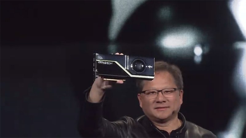 Quadro RTXを発表するジェンスン・フアン氏