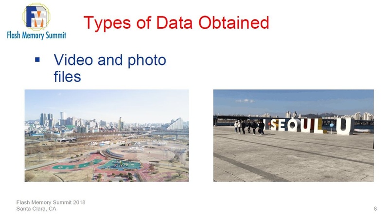 標準的なドローンのSDカードから復旧した画像データの例。DriveSaversがFMSで講演したスライドから