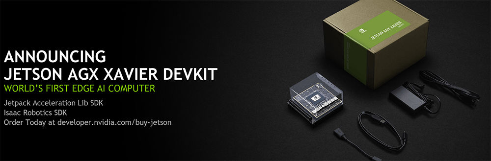 Jetson AGX Xavierの開発キットは今日からオーダー可能に