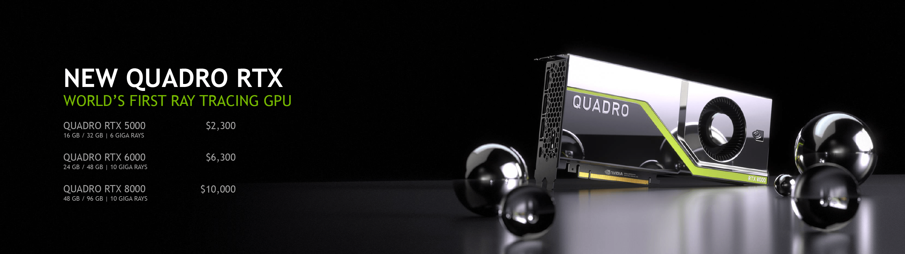 リアルタイムレイトレーシングを実現するQuadro RTX