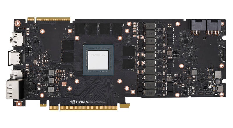 NVIDAが公開している基板写真。すべてタンタルチップコンデンサのようだ