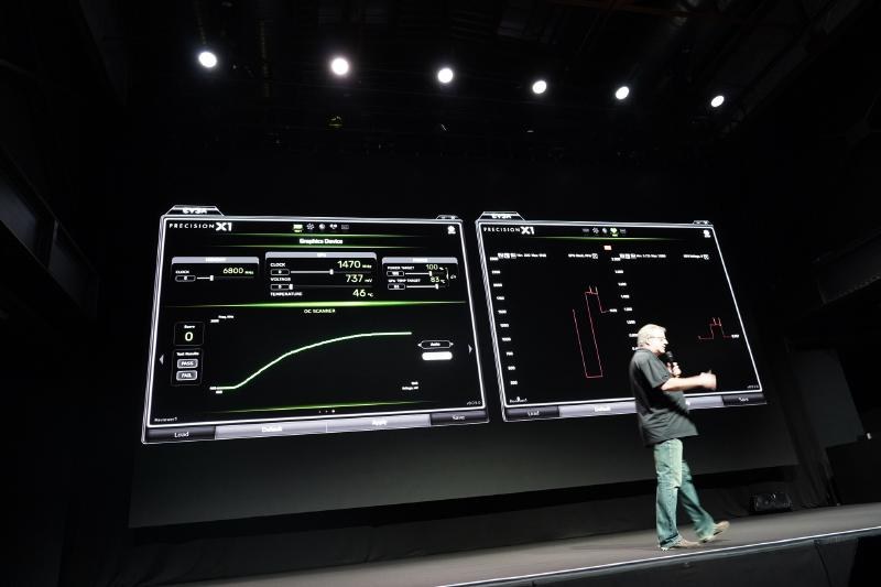 NVIDIA Scannerのデモ。1,470MHzからだんだんと2GHz近くまで上げられていく