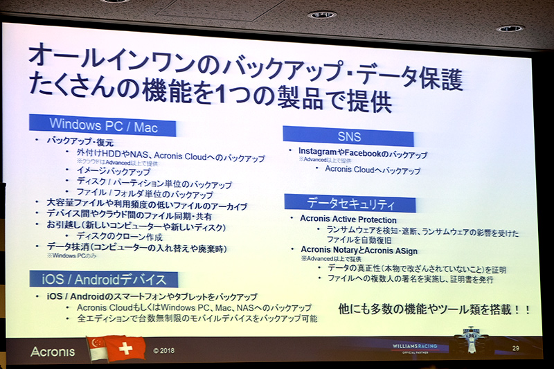 複数の機能を1つの製品で提供