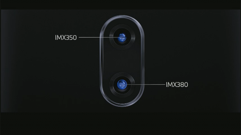 背面カメラはメインがIMX380、サブがIMX350