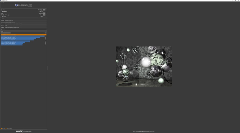 CINEBENCH R15の結果