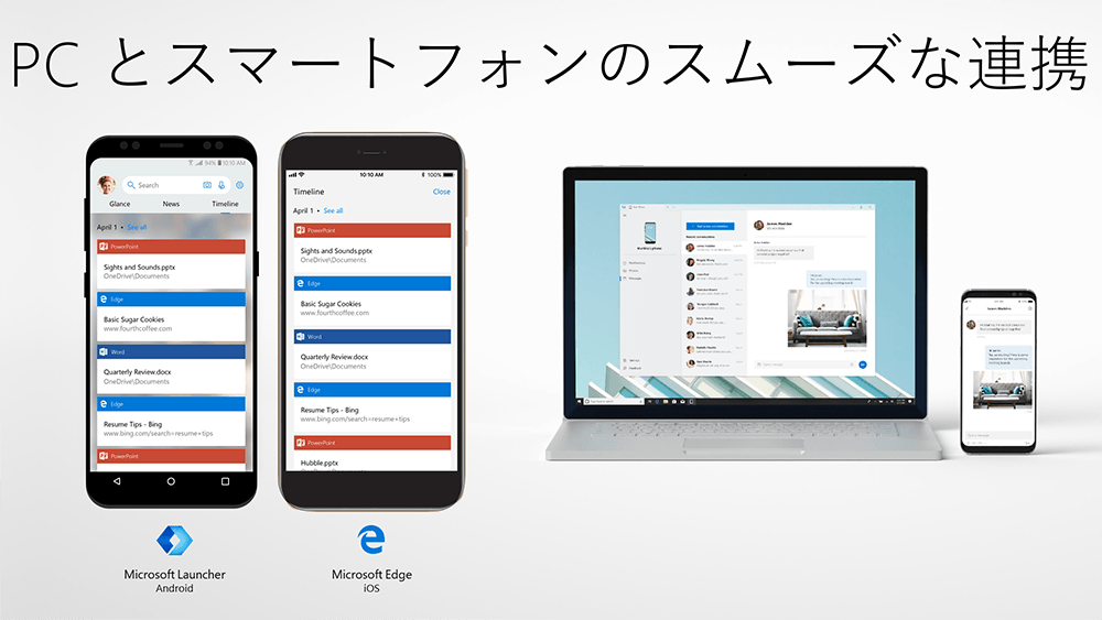 PCとスマートフォンのスムーズな連携