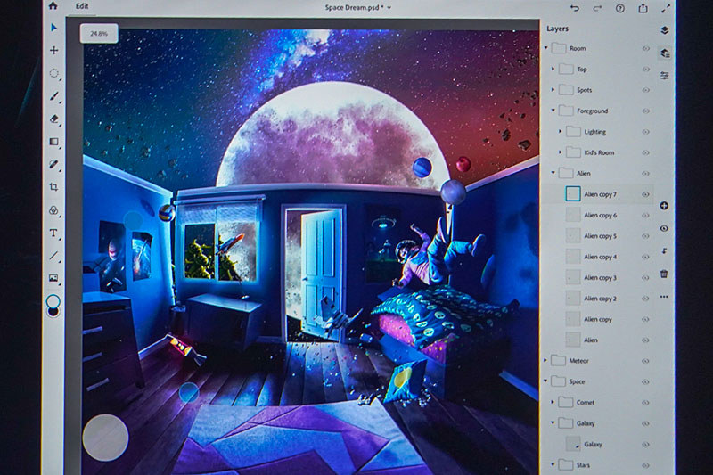 Photoshop CC for iPadの画面
