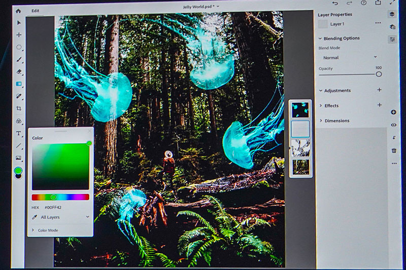 Photoshop CC for iPadの画面