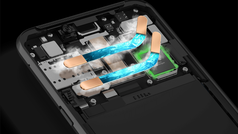 デュアル液冷ヒートパイプを採用