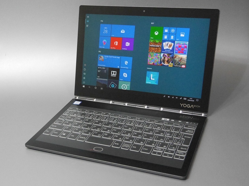 ノートPCの形態。キーボードがE Inkのスクリーン表示であることが特徴