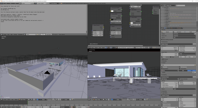 モデリングから出力まですべてカバー。プロ向けCG作成ソフトは1本数十万するが、「Blender」は無償で利用できるのが強み。これ1本でモデリングから最終的なレンダリングまですべてカバーできる。公式ブログで公開されている「Cycles Benchmark」のレンダリング時間を比較した