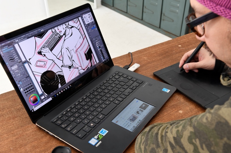 画像検索で実物の写真を参考にするときに、ScreenPadに表示しながら描くというのも便利な使い方だ