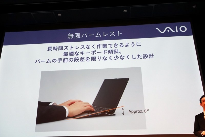 最適な傾斜を作るとうたうパームレスト