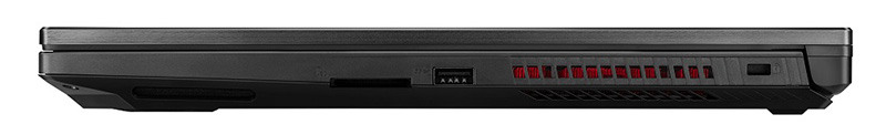 右側面に、SDカードスロット、USB 3.1