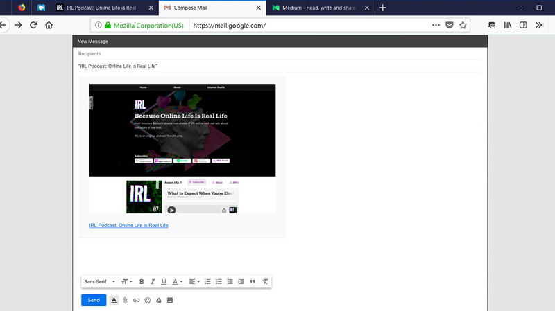 そのままメール作成画面に移行するので、あとは宛先を選択するだけだとなる