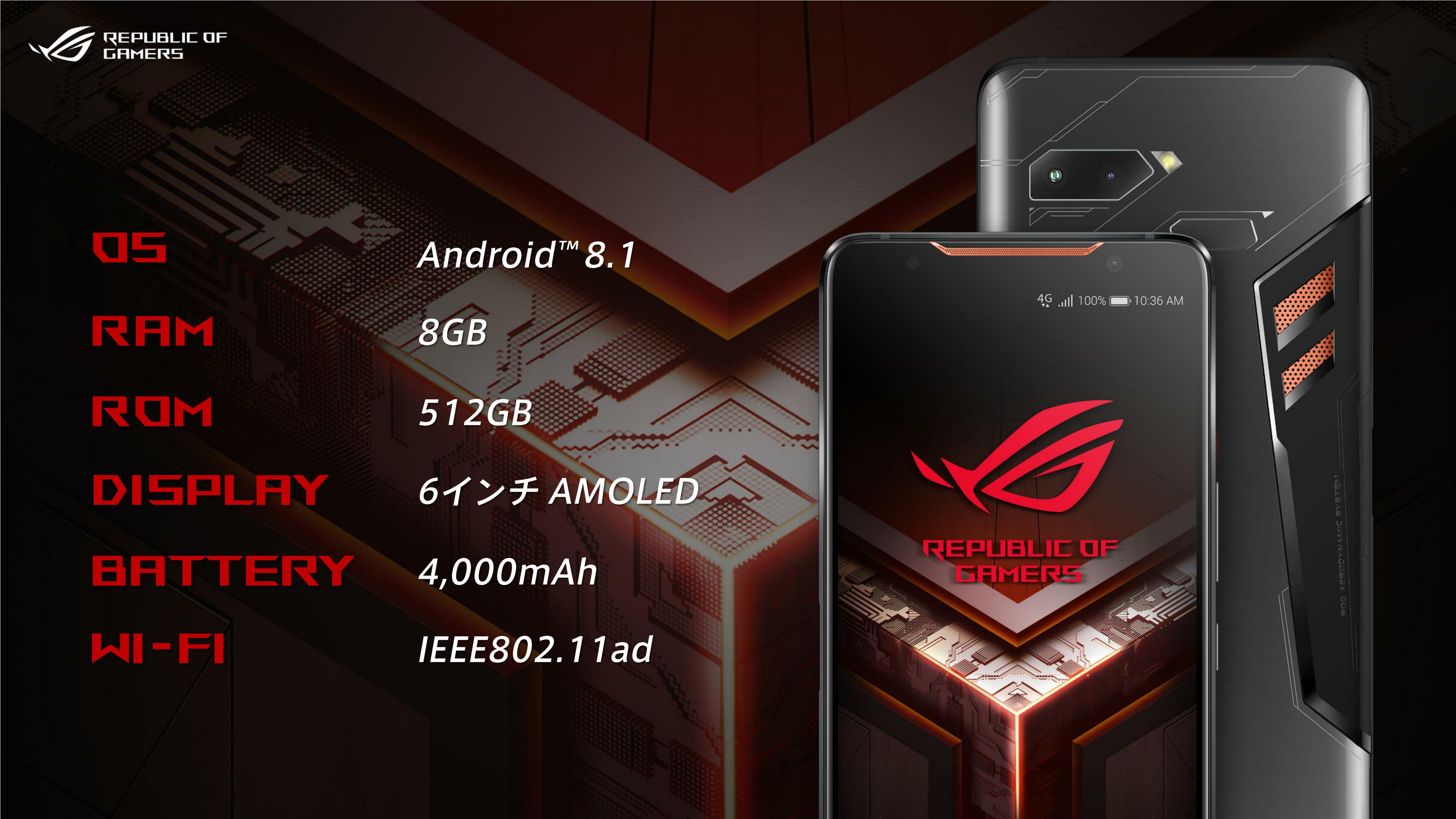 主要なスペック