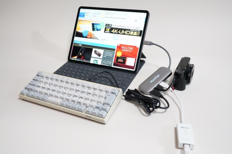 536枚の画像ファイル(6.32GB)の取り込みに約1分10秒、710万の画像ファイル(4.79GB)の取り込みに約47秒の時間を要した。もっと大容量のデータを取り込むさいには、iPad Proへの給電機能に対応したUSB-C Hubを選びたい