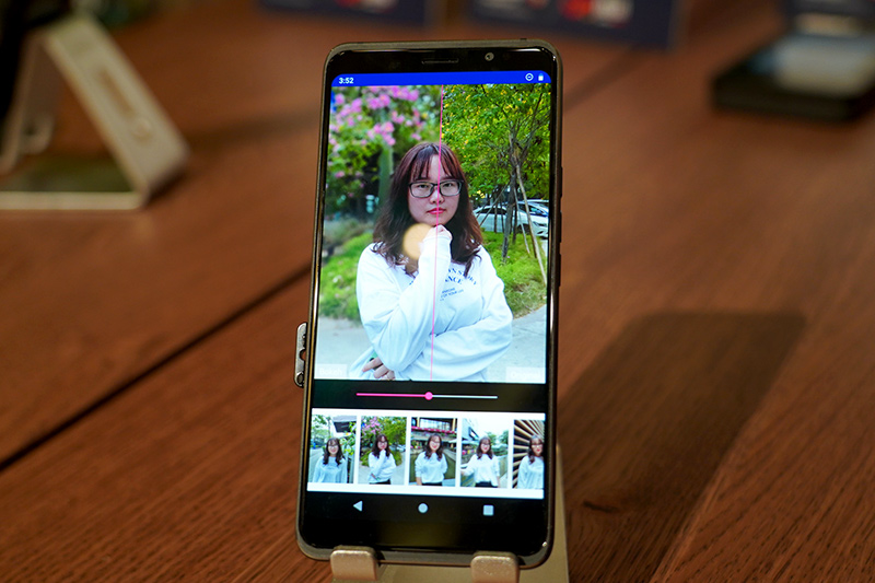 中国のソフトウェアメーカーが開発した「AI Super Image」。AIが人間を検出して背景をボケさせる。左側が補正後