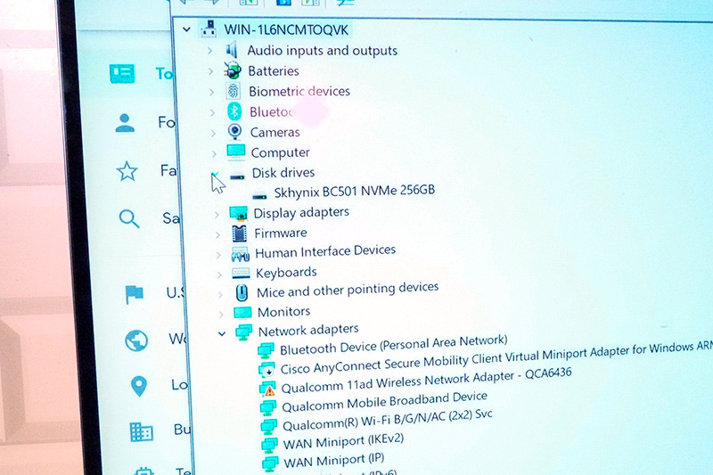 QRDベースの製品でもNVMeのSSDが搭載されていた