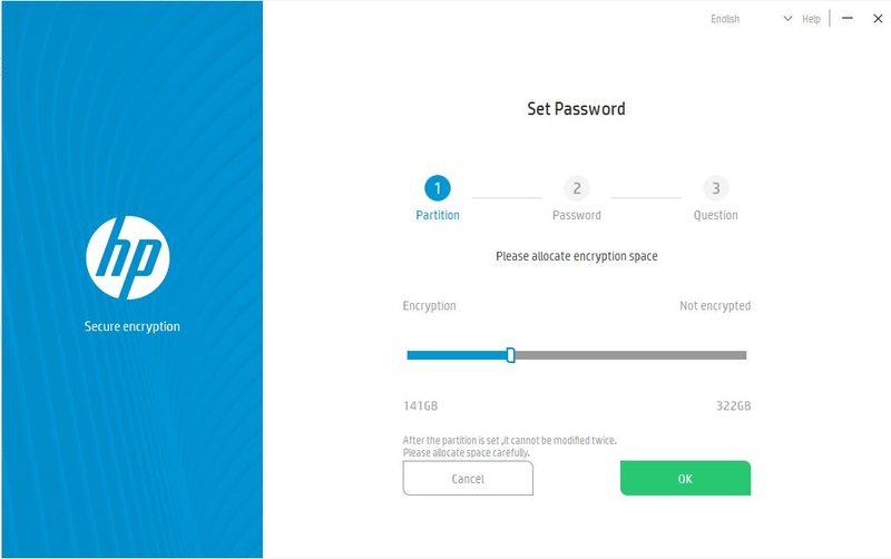 パスワード保護ユーティリティで容量を設定できる