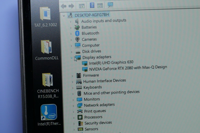 ディスクリートGPUとしてGeForce RTX 2080 with Max-Q Designを搭載