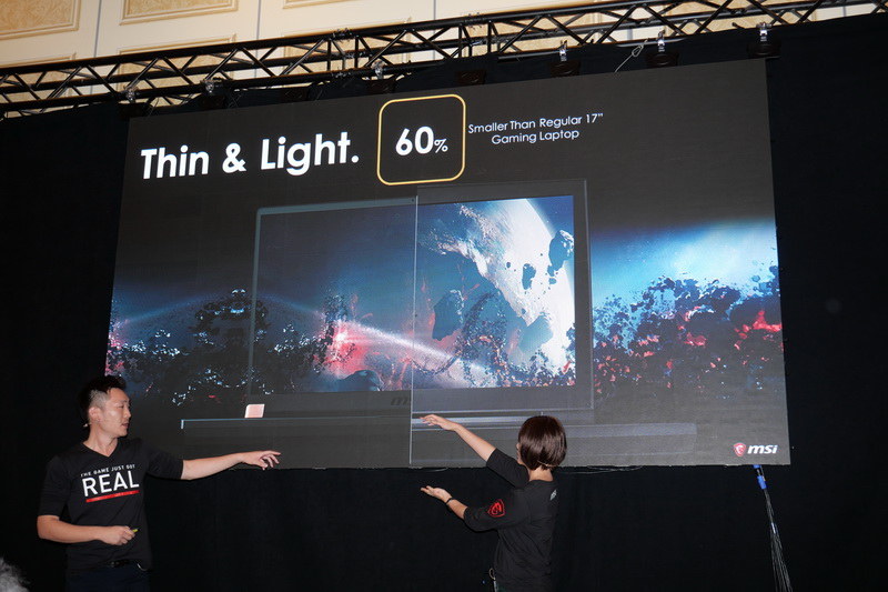 一般的な17型ゲーミングノートと比べて体積が60%コンパクトだという