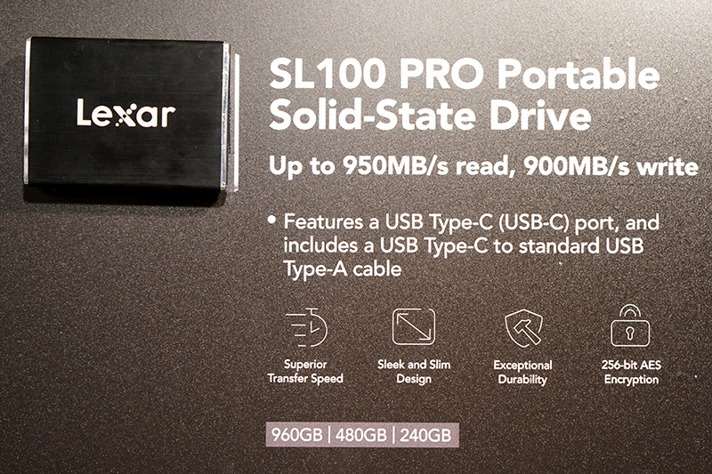 NVMe SSD内蔵のポータブルSSDも予告