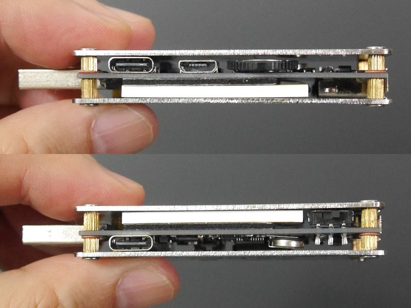 上下にUSB Type-Cポートを備える。今回の検証ではこちらを使用する