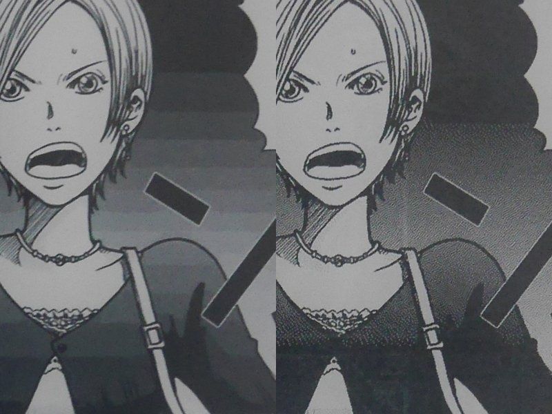 Kindleアプリにおける、標準のモード(左)とA2モード(右)の画質比較。電子書籍ストアアプリによっても多少異なる場合があるが、絵作りの傾向はおおむね同様だ