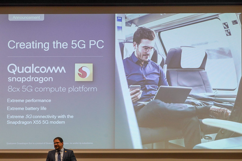 Snapdragon 8cx+Snapdragon X55 5G modemの組み合わせで5Gを実現