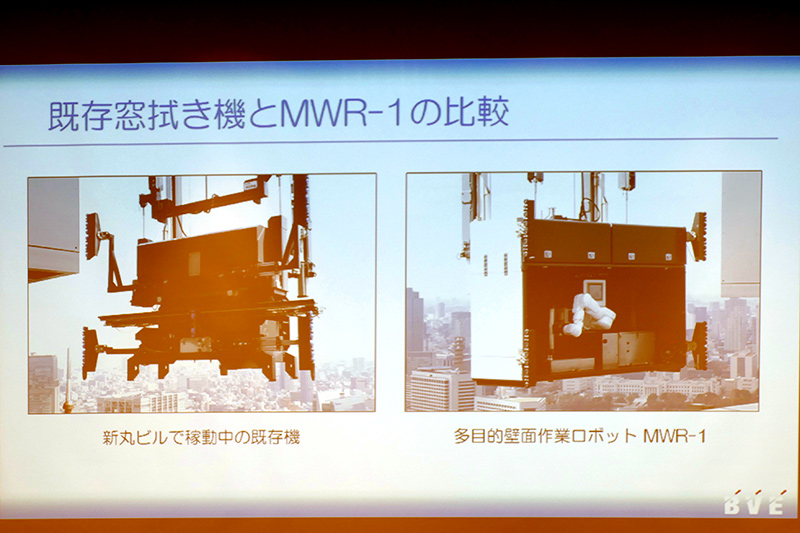 既存の自動窓拭き機とMWRの比較